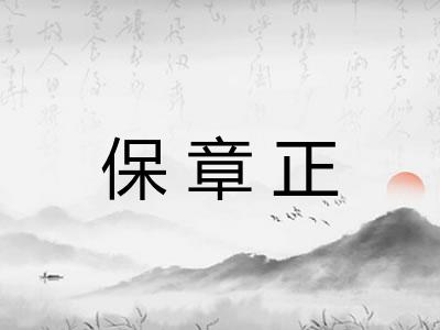 保章正