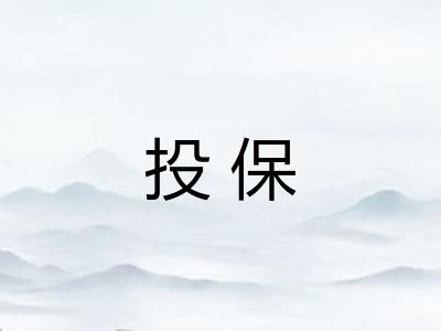 投保