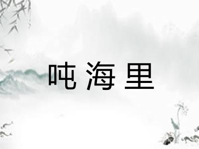 吨海里