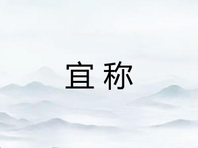 宜称