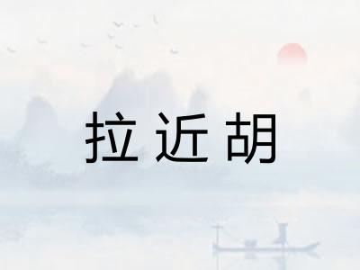 拉近胡