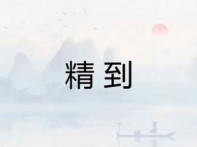 精到