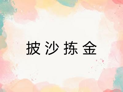 披沙拣金