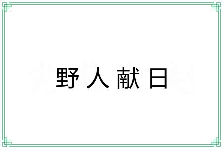 野人献日