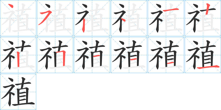 禃的笔顺分步演示图