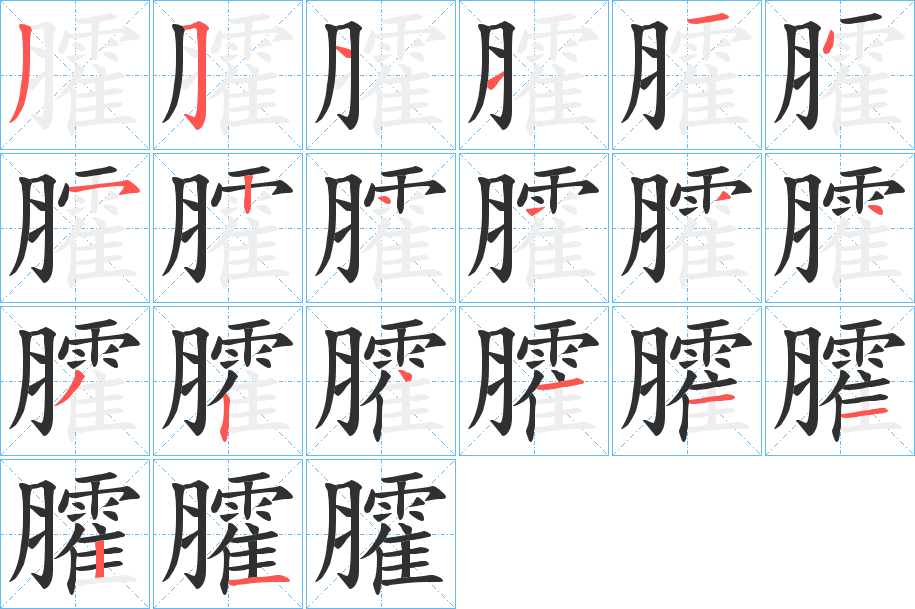 臛的笔顺分步演示图