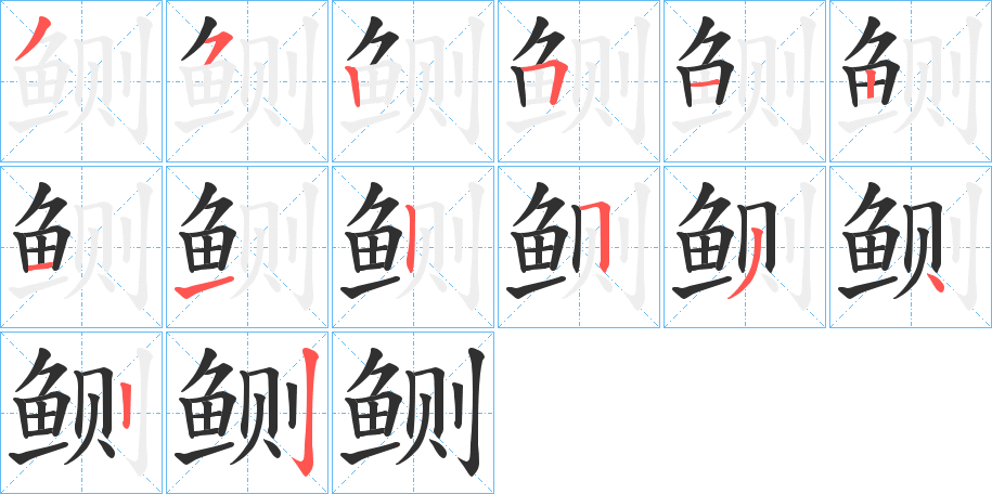 鲗的笔顺分步演示图