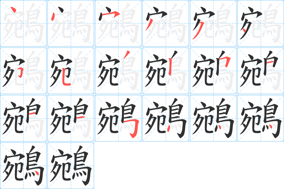 鵷的笔顺分步演示图